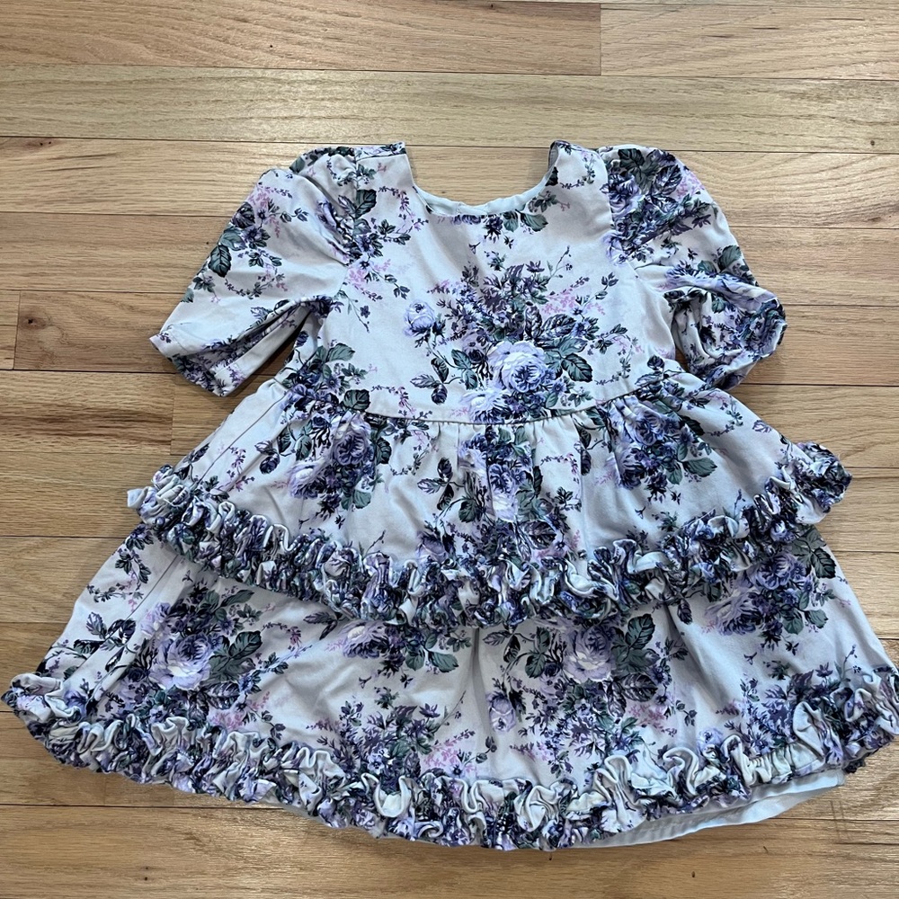 Janie and Jack Floral Purple Kids Dress size 2T